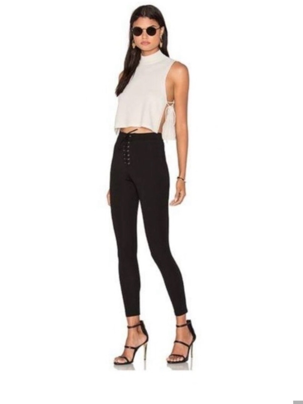 LPA Revolve Lace-Up Black Leggings